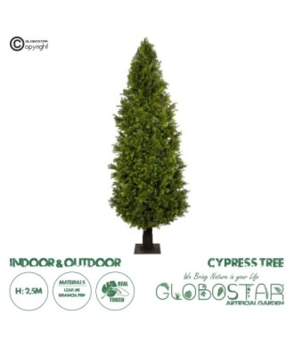 GloboStar® Artificial Garden CYPRESS TREE 21060 Τεχνητό Διακοσμητικό Δέντρο Κυπαρίσσι Μ110 x Π110 x Υ250cm
